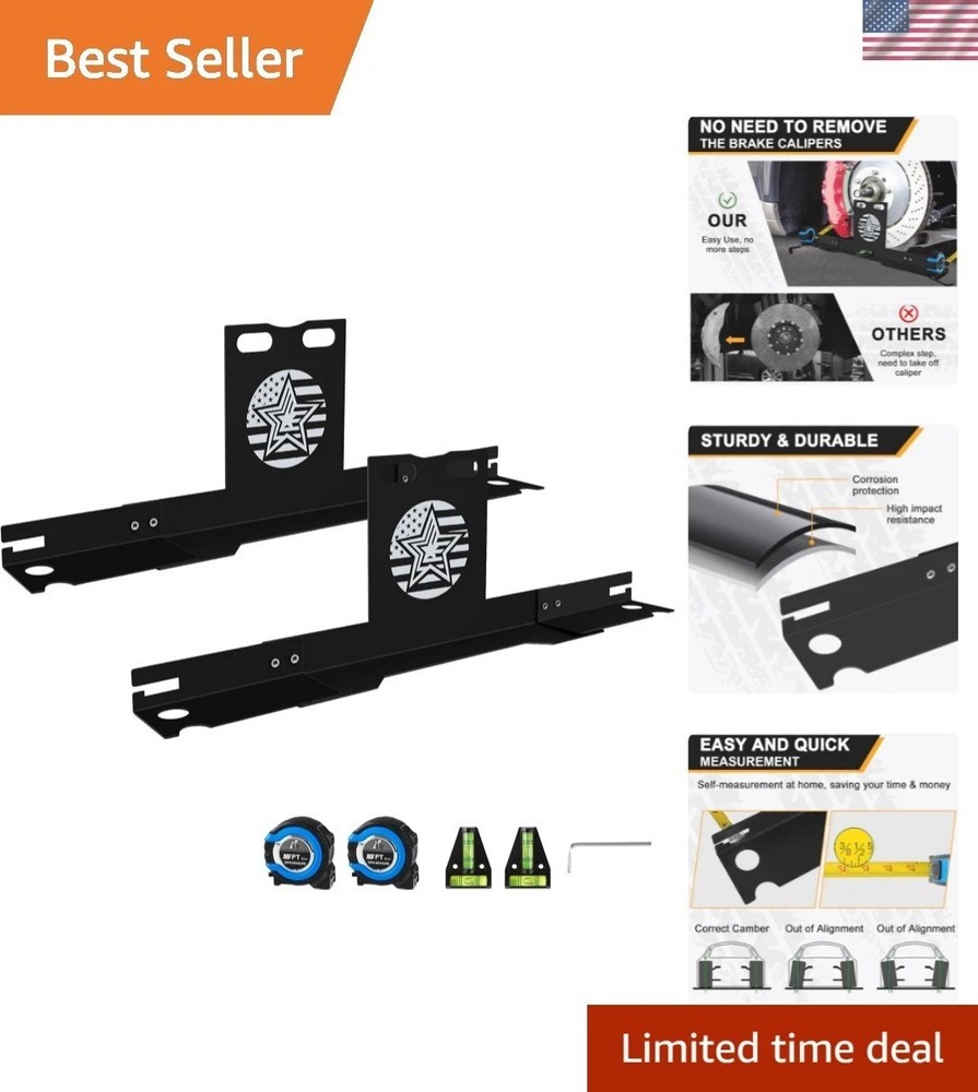 Compact Wheel Alignment Tool Kit with Measuring Plates for DIY Car Maintenance