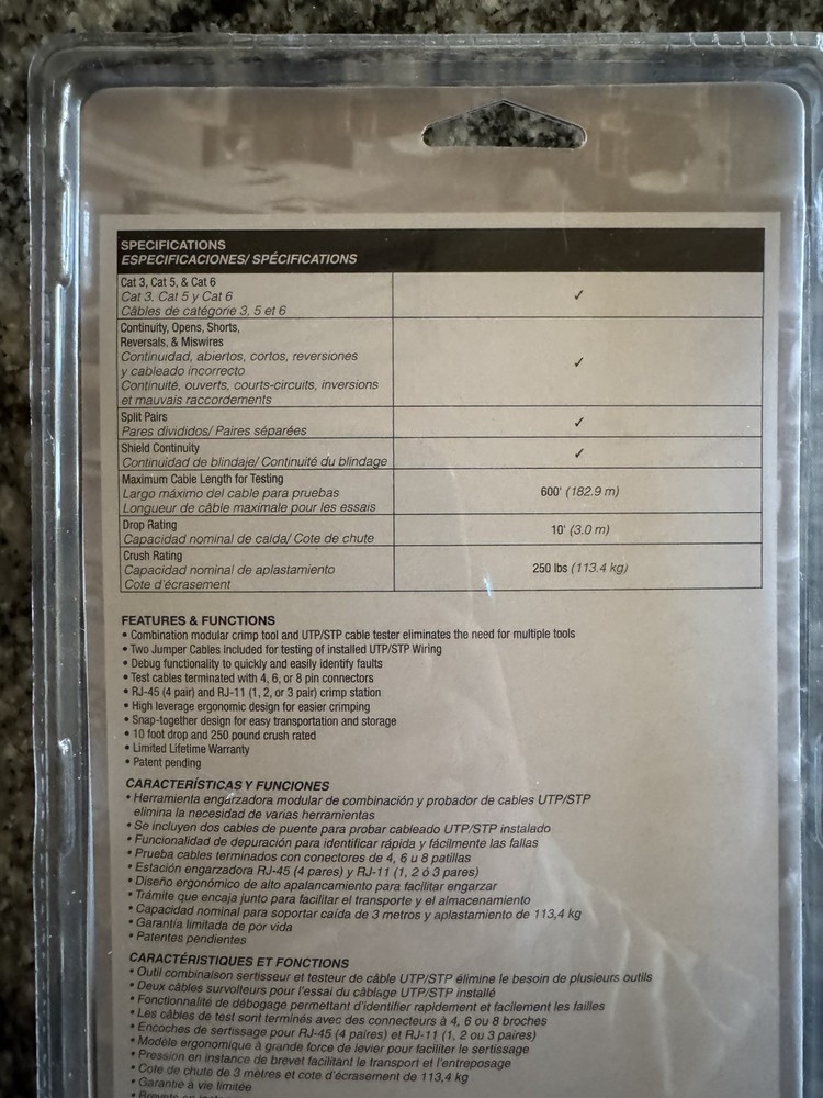 Sperry Instruments GMC-3000 Modular Crimper & Cable Tester , Yellow