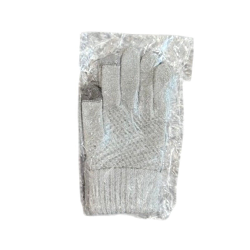 Knitted Tech Friendly Gloves in Gray