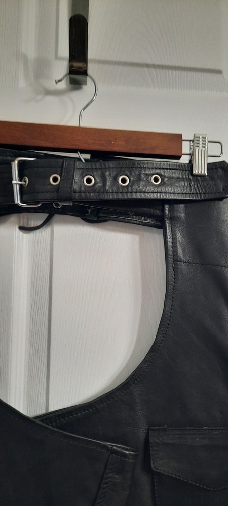 Men's USA Bikers Leather Chaps