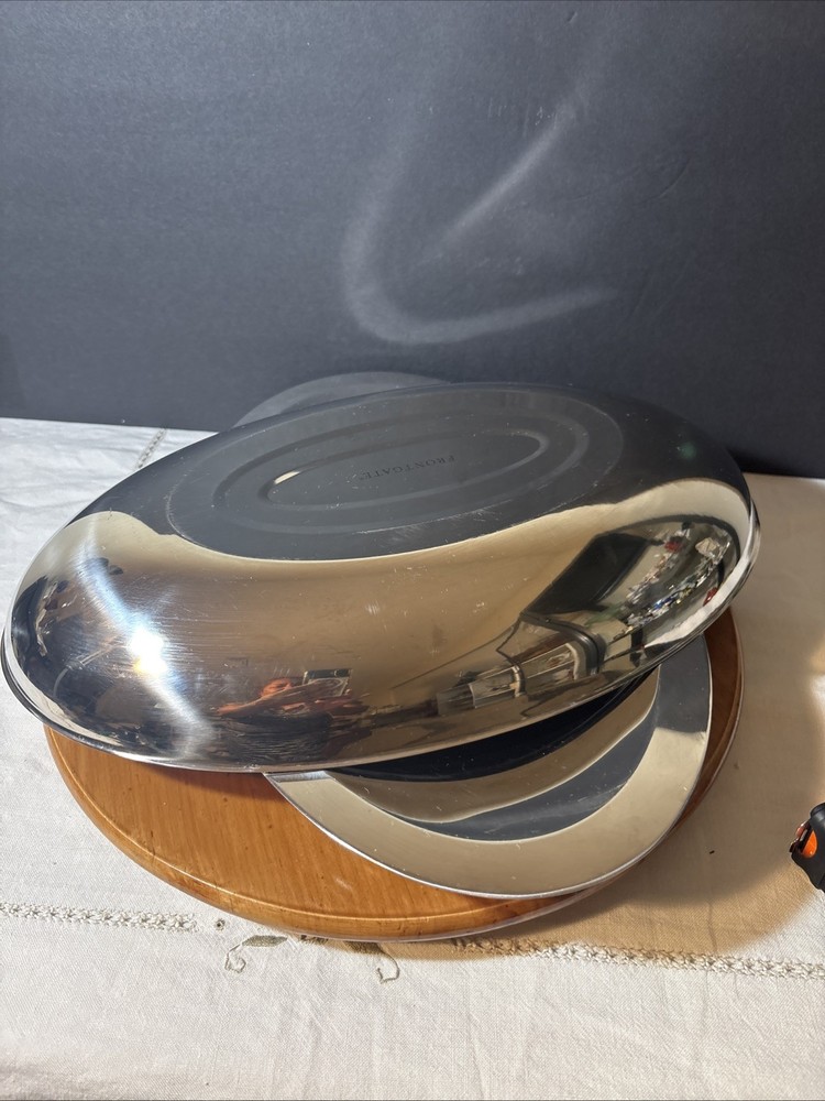FRONTGATE Thermo Hot/Cold Stainless Double Tray Oval 16”x10”