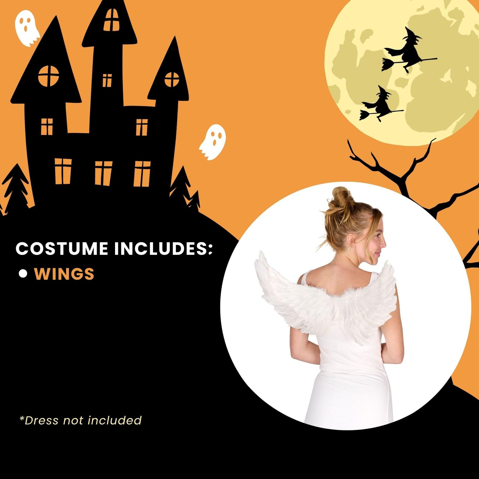White Wings White Adult Costume
