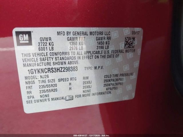 XT5 2017 Glove Box 4972233