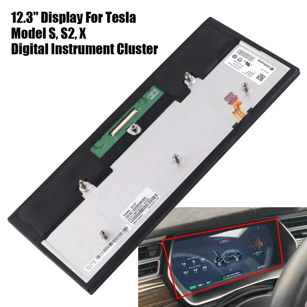 LCD Display Digital Instrument Cluster For Tesla Model S S2 X GEN 2 Replacement