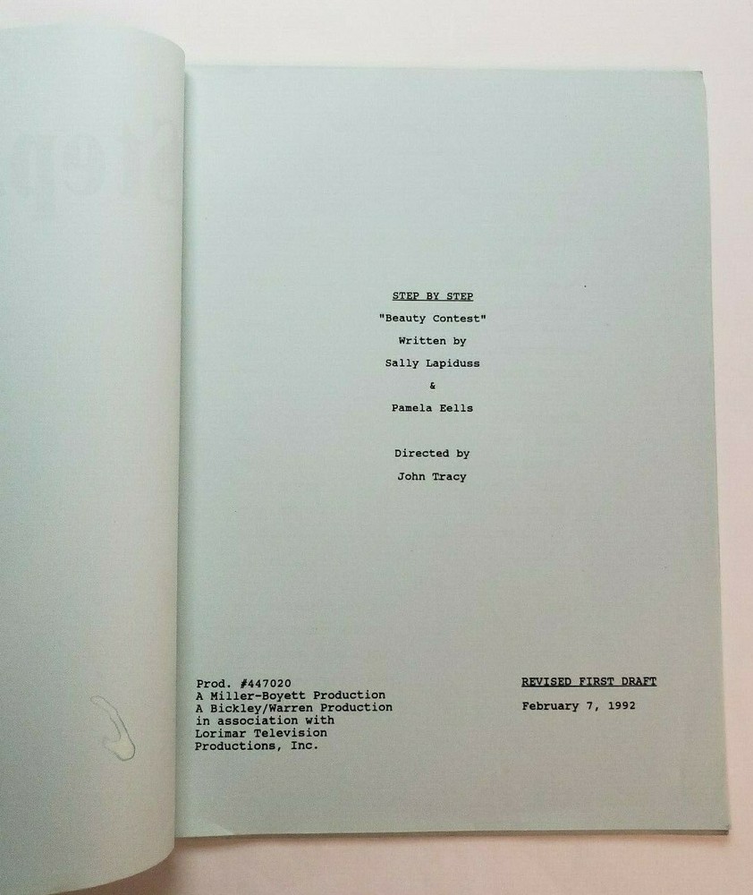 STEP BY STEP / Sally Lapiduss & Pamela Eells 1992 TV Script, "Beauty Contest"