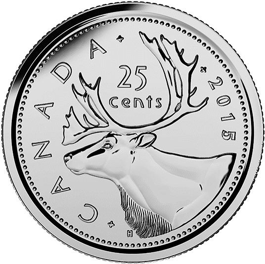 2015 Uncirculated Canadian Quarter $0.25