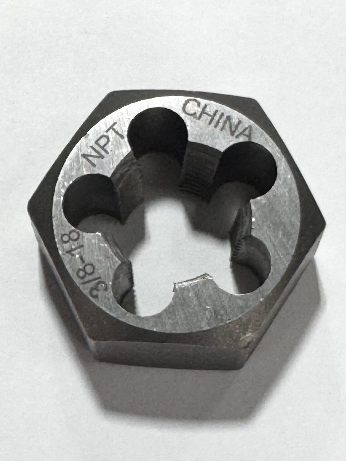 3/8"-18 Carbon Steel NPT Thread Hexagon Die
