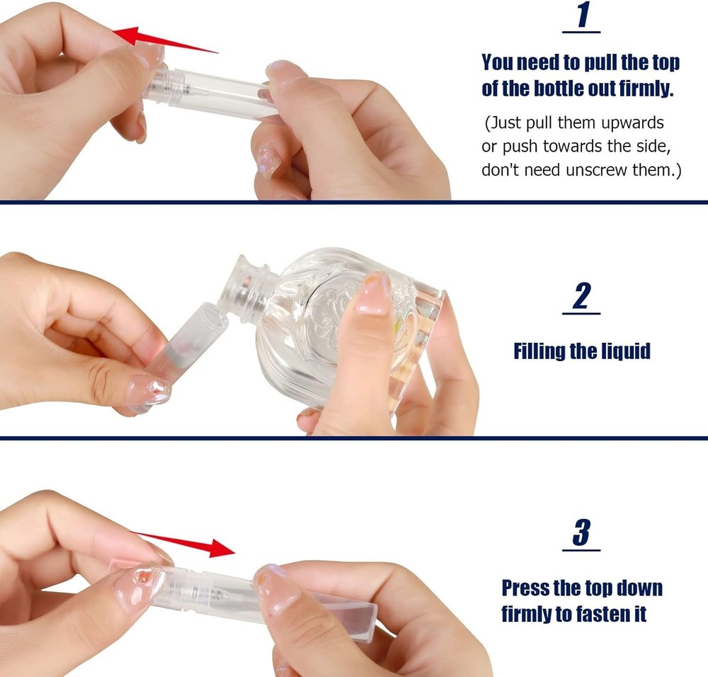 Mini Spray Bottle 10 Pack 5Ml Mini Plastic Spray Bottle Empty Fine Mist Refillab