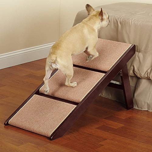 Pine Frame Dog RampSteps, 3 Step,Brown 3 Steps