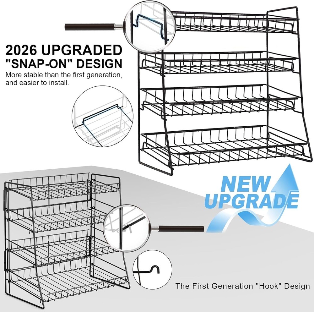 Upgraded 4-Tier Candy Display Rack Stand