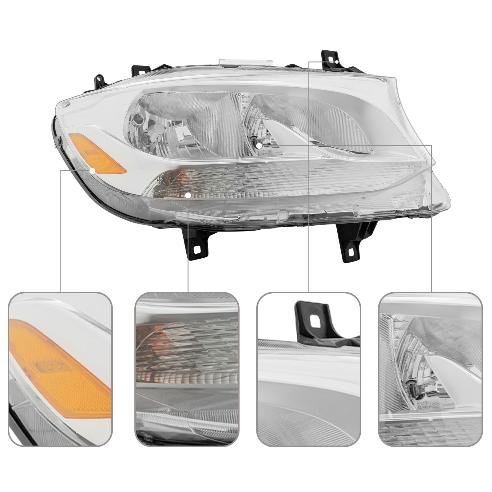 For Mercedes Benz Sprinter Headlight Assembly Halogen Headlamp Right Side