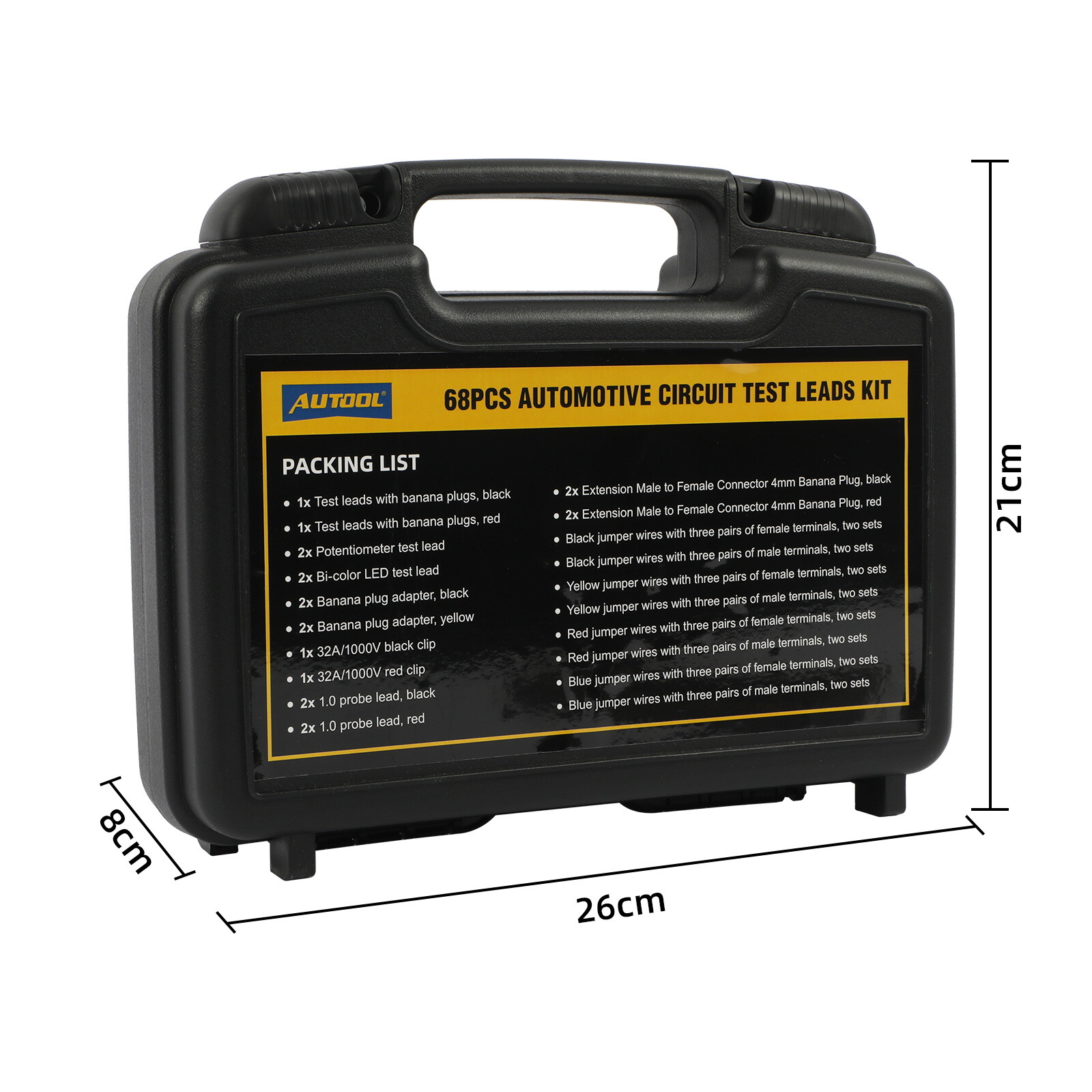 68PCS Multimeter Terminal Test Leads Kit Alligator Clip Auto Circuit Diagnostic