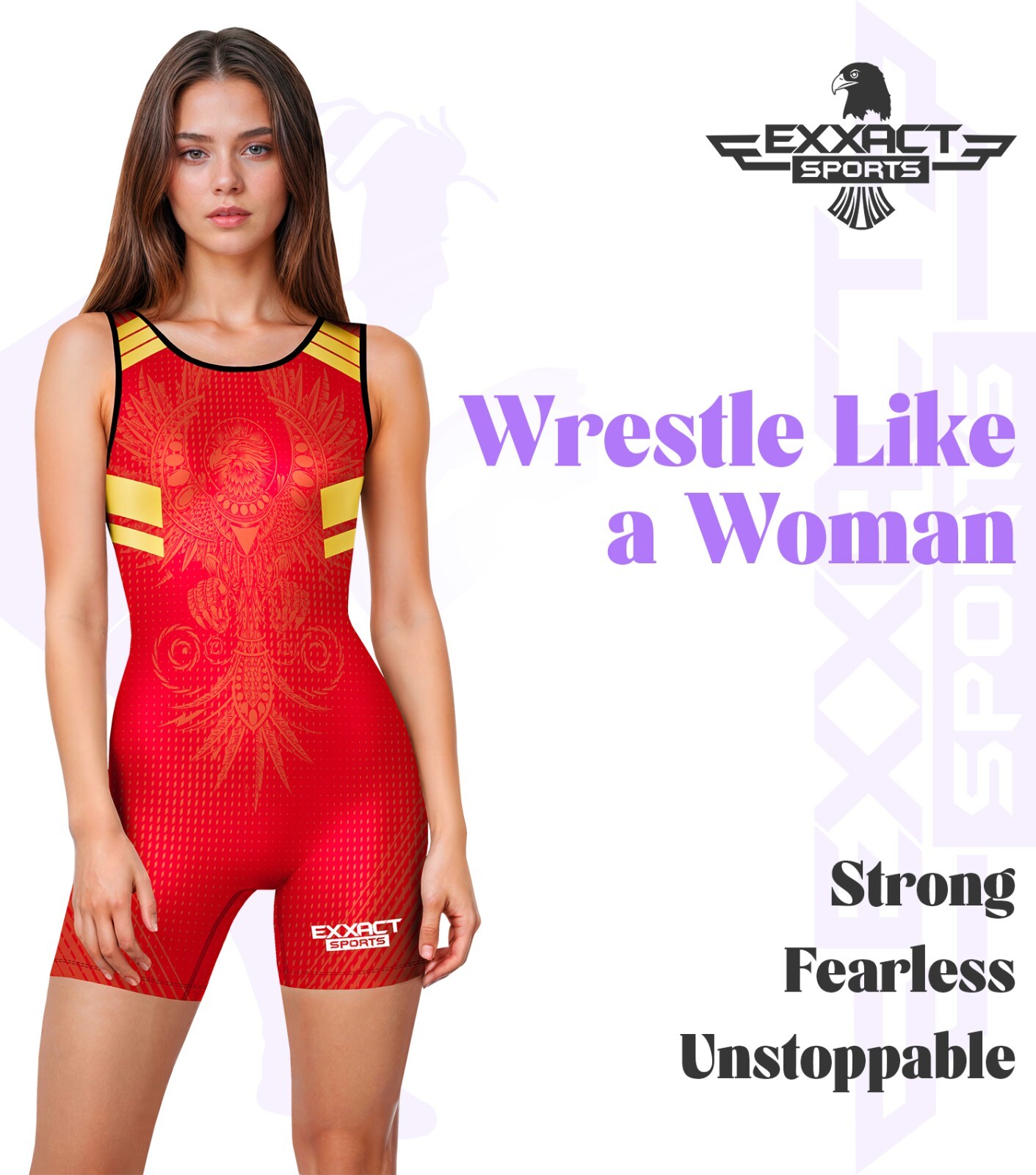 Exxact Sports Sublimated Women? Wrestling Singlet ( Adult )
