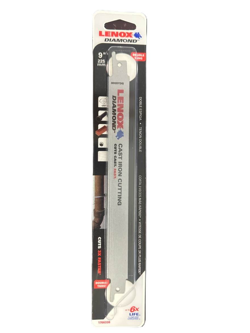 LENOX DIAMOND 9" DOUBLE TANG RECIPROCATING SAW BLADE 1766338