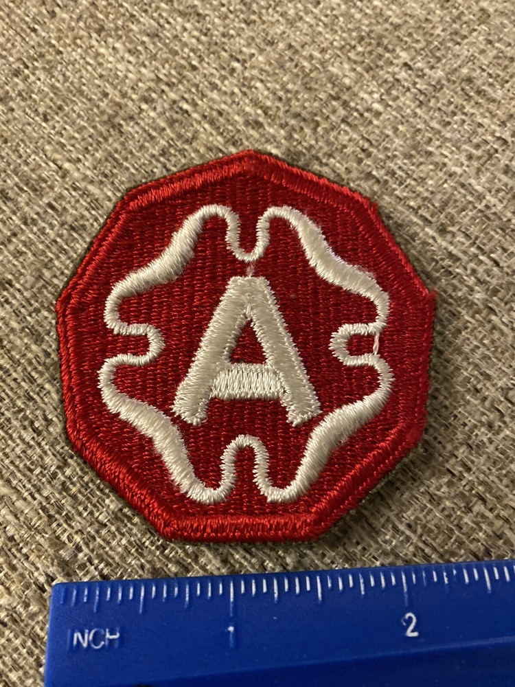 US Army 9th Army White A Patch INV8434