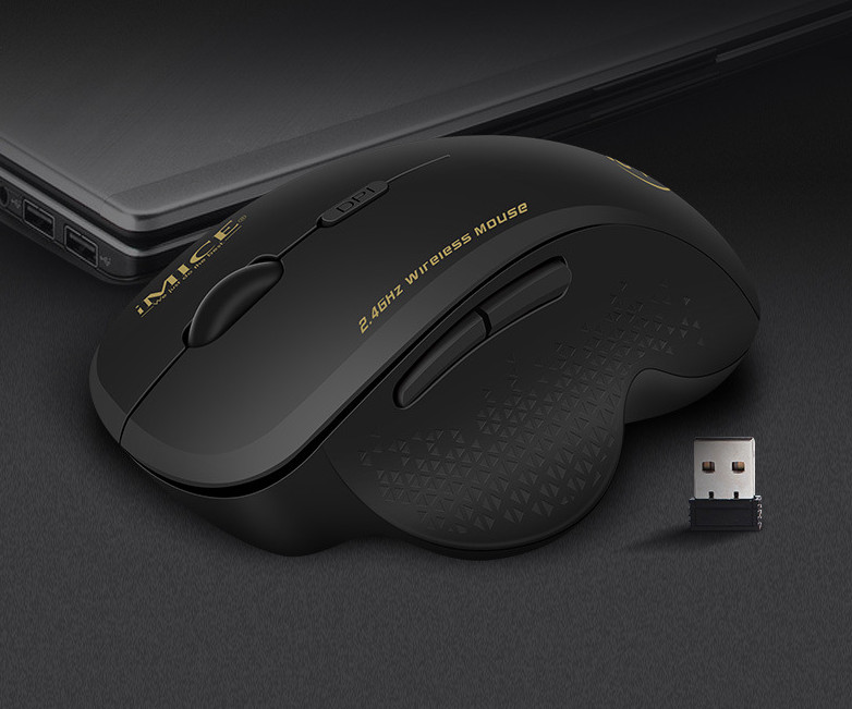 2.4GHz wireless mouse intelligent 6-button game mouse USB interface universal