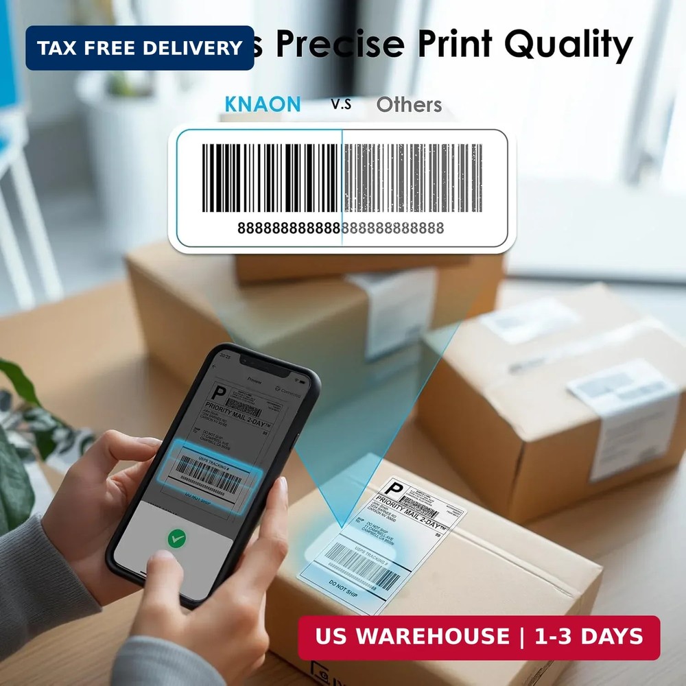 Shipping Thermal Label Printer, 4x6 Portable Label Printer,Bluetooth Label Maker