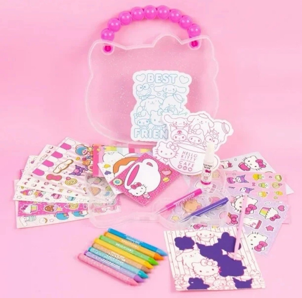Hello Kitty & Friends ~ Coloring Creativity Set Activity Kit & Jewelry Case ~
