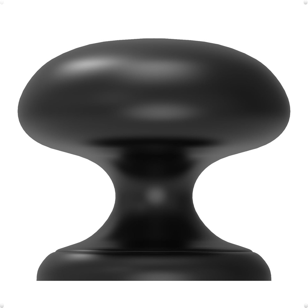 4-Pack Matt Black Large Bifold Closet Door Knobs with Wide Base Backplate, Ro