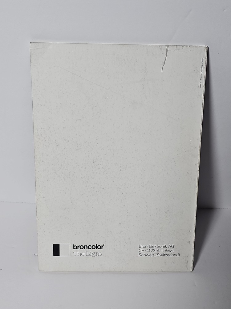 Broncolor Compuls Strobe Flash Light Lamp Operating Instructions Manual ONLY