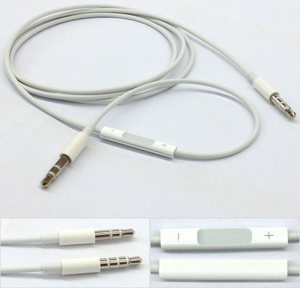 Headphone Car Aux Cable connector Adapter Remote for apple ipod shuffle 3rd 4th