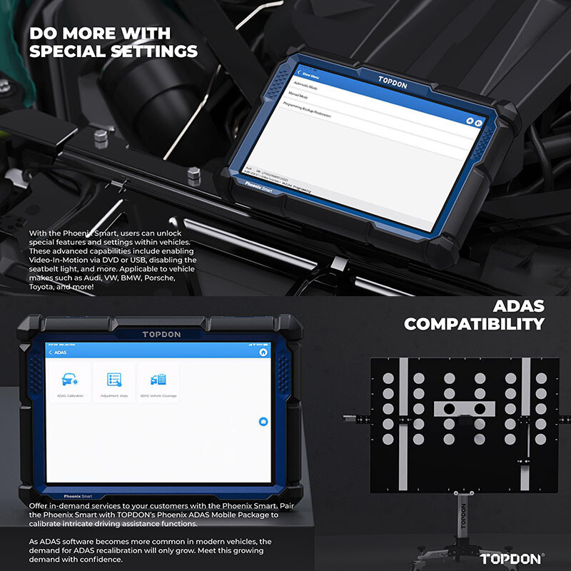 2024 TOPDON Phoenix Smart Ultra OBD2 Vehicle Diagnostic Scanner Programming Tool
