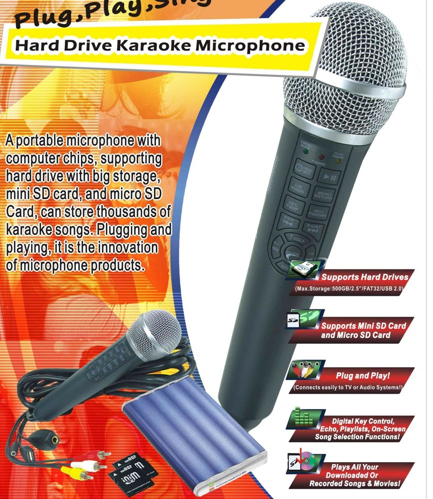 Karaoke TV Magic Microphone USB & SD supported