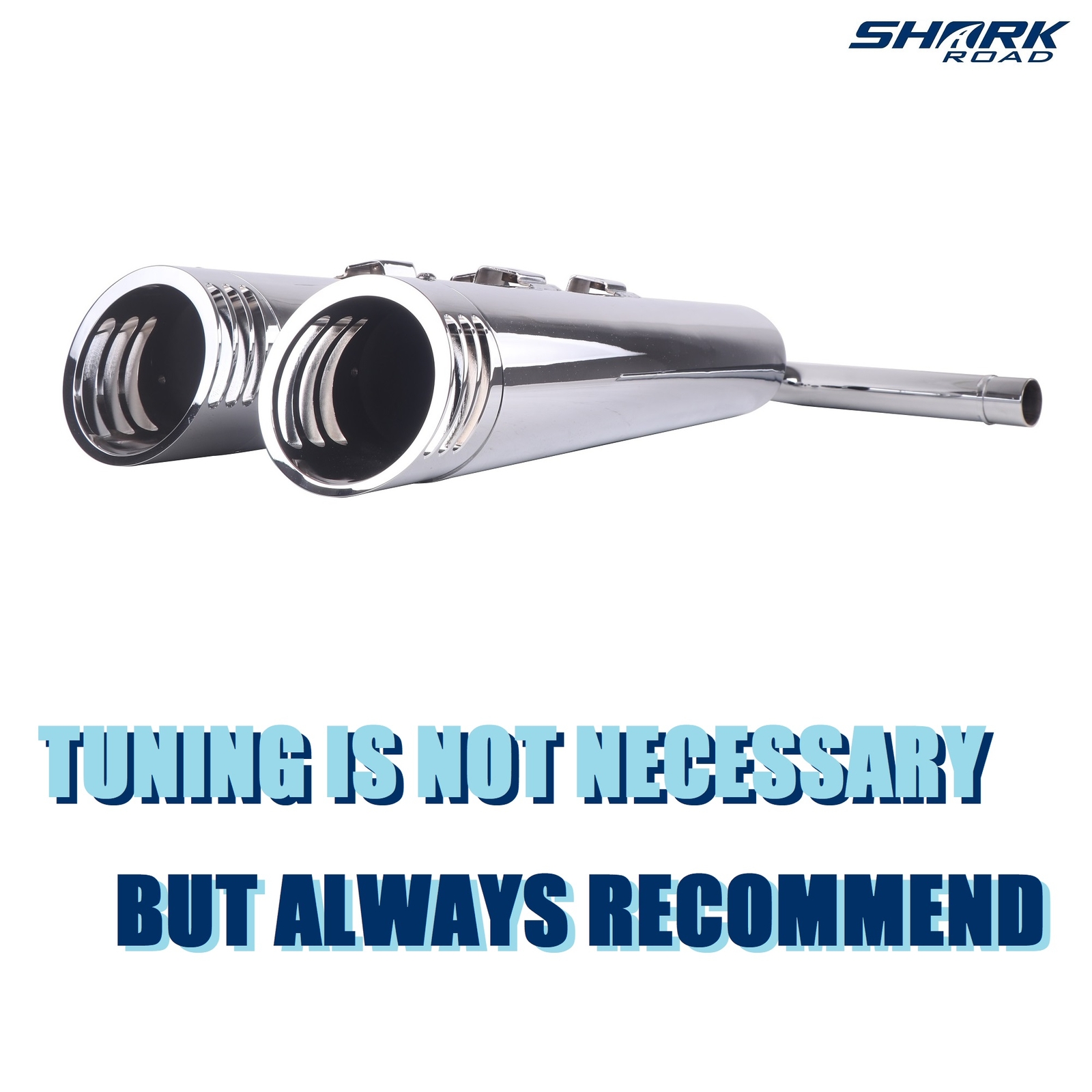 SHARKROAD Chrome Exhaust Pipe for Kawasaki Vulcans Exhaust Updating Rumble Sound