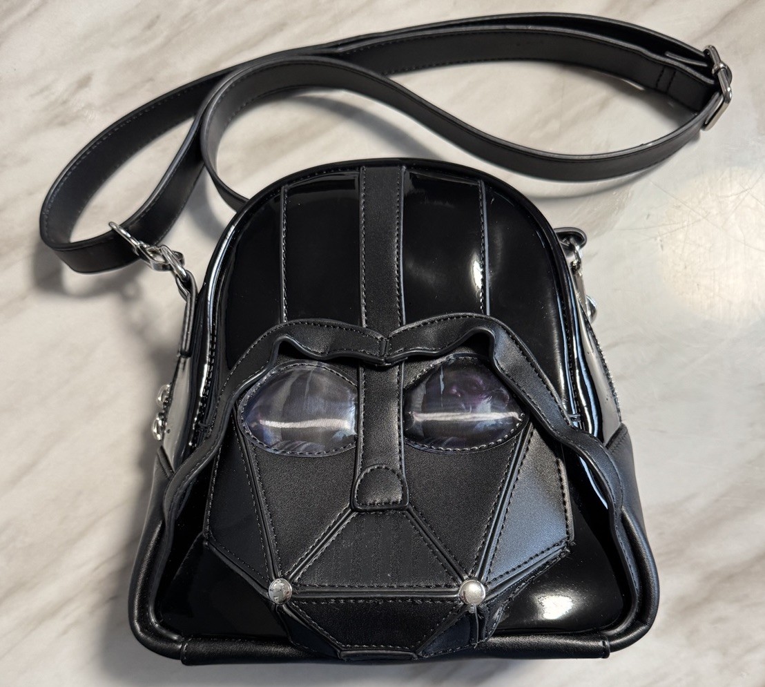 Darth Vader 3D Helmet Cross-Body Bag Star Wars Loungefly SDCC EUC
