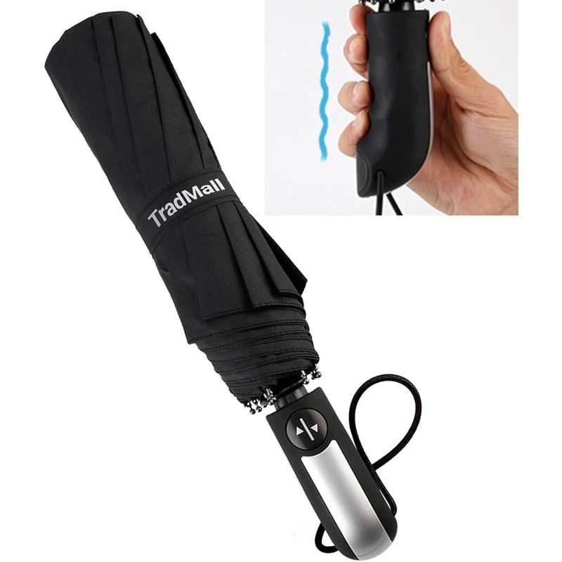 Windproof Automatic Compact Travel Umbrella Large Canopy Ergonomic Handle New