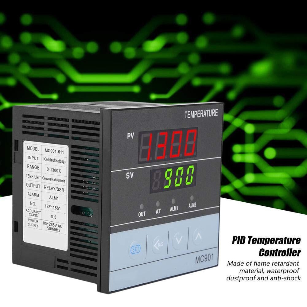 PID Temperature Controller Dual Digital Display K MC901 Digital Programmable...