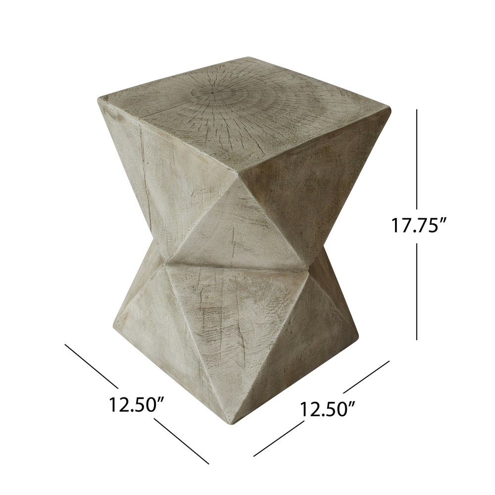 Lux Outdoor Lightweight Concrete Accent Table