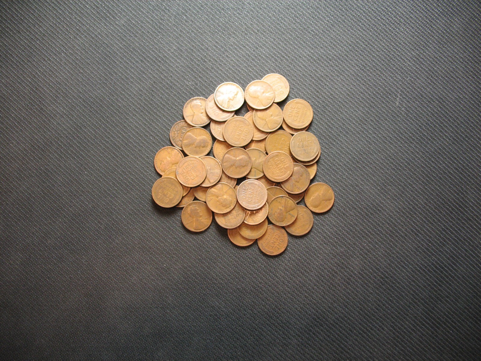 ONE SHOTGUN ROLL (50) INDIAN HEAD CENT & TEEN WHEAT PENNY 1858-1919 OLD COIN LOT