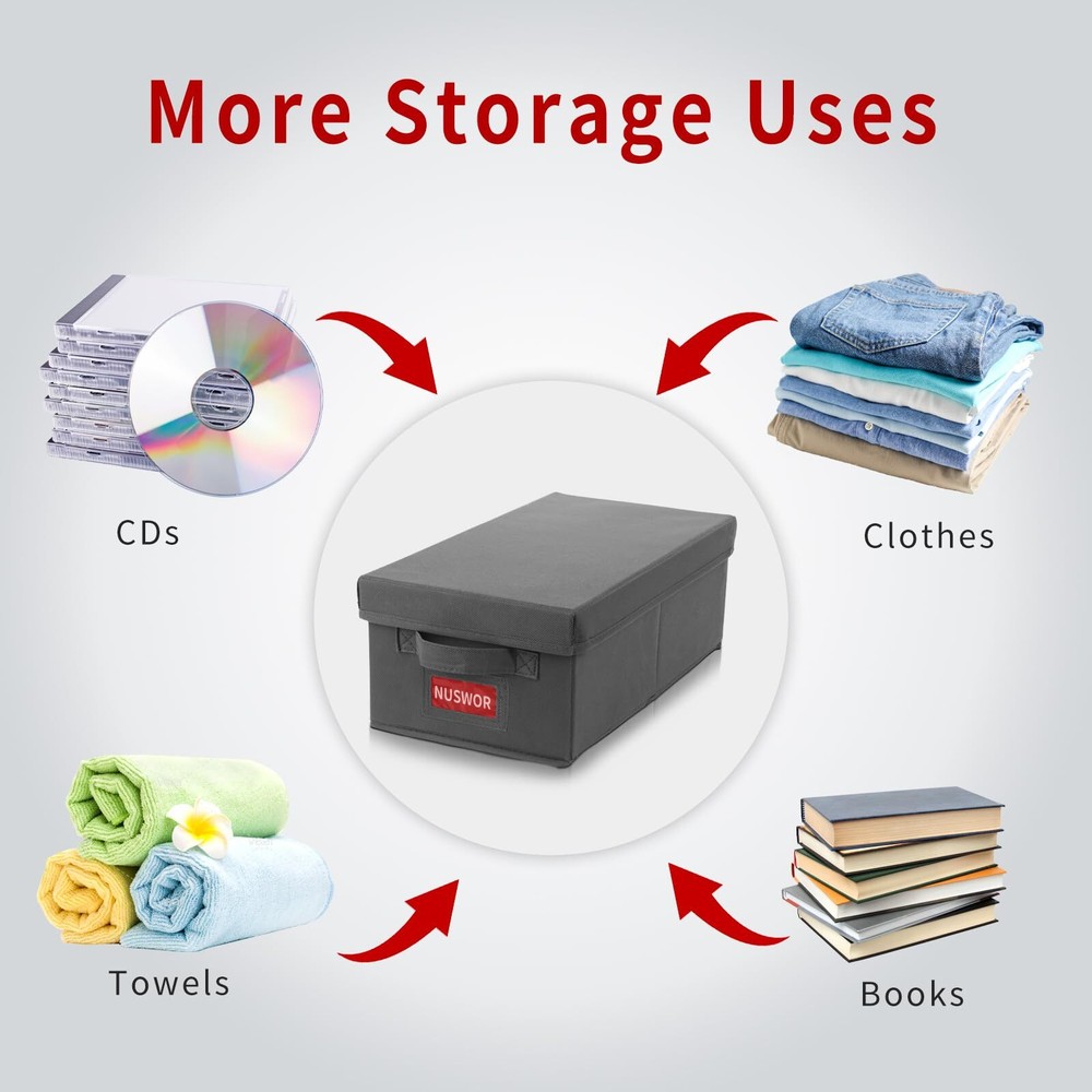 DVD Storage Box - Stackable DVD Case Holder Organizer, DVD Storage Solutions