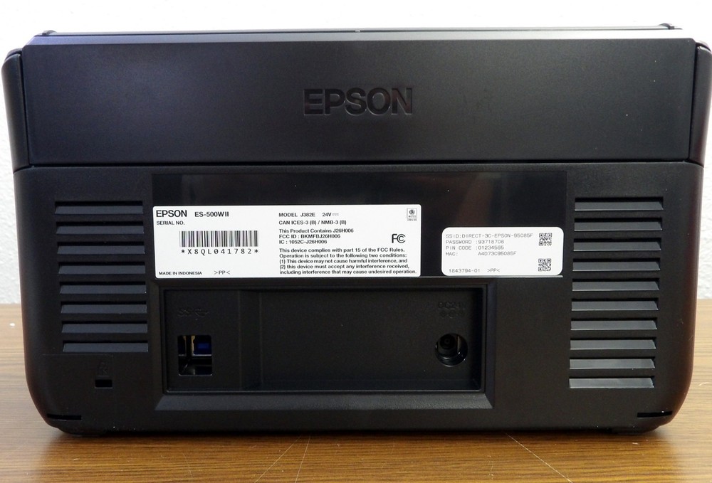 Epson WorkForce ES 500W II Wireless Color Duplex Document Scanner