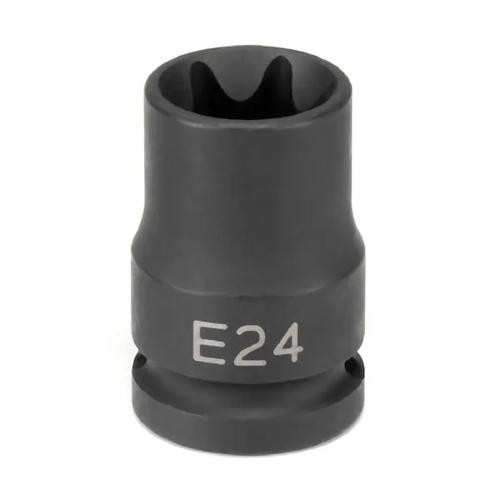 1 PC Grey Pneumatic '2124ET 1/2" Drive Impact Socket, SAE, Chrome plated, 1