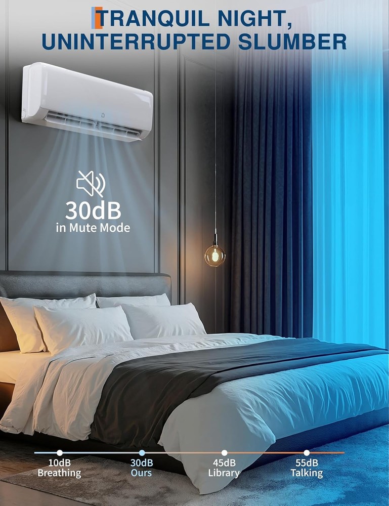 🔵24000 BTU Mini Split Air Conditioner & Heat Pump 19 SEER2 Ductless Mini Split