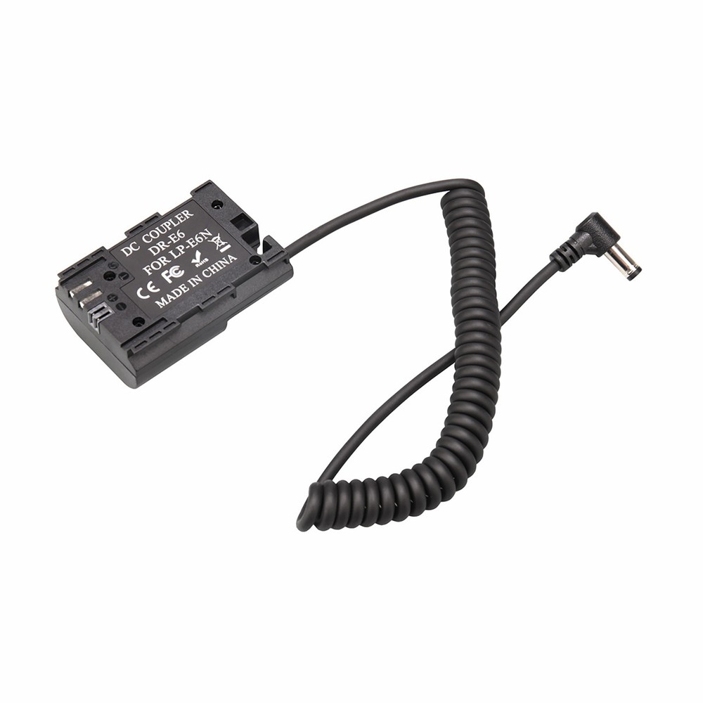 Decoded LP-E6 Dummy Battery DR-E6 DC Coupler Cable For Canon 70D 80D 90D 5DSR R