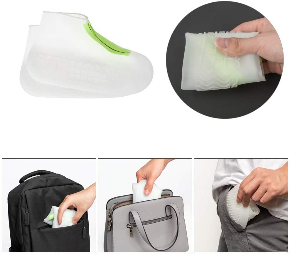 Waterproof Silicone Reusable Rain Shoe Covers Anti-slip Shoes Cover Protector US