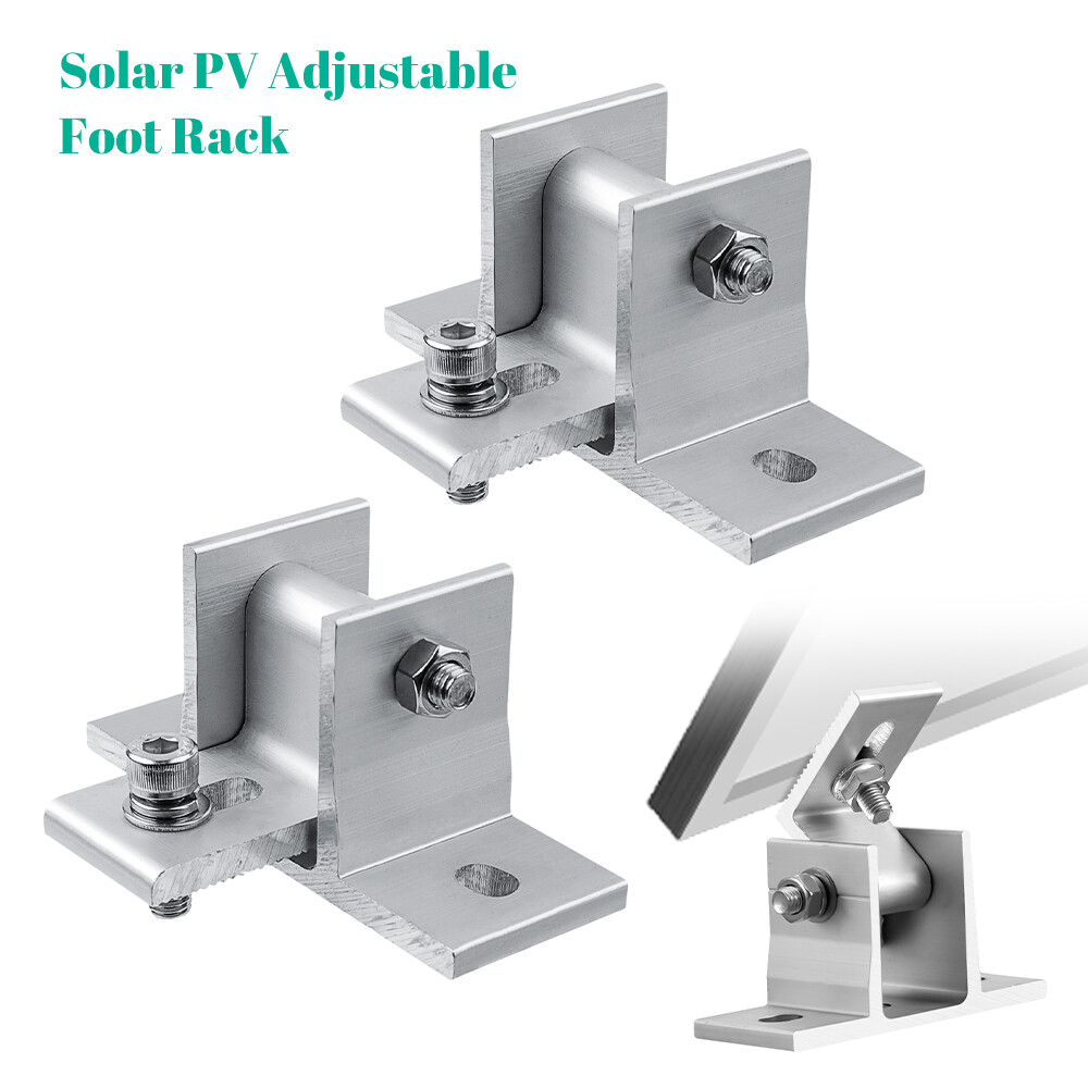 1-4Pair Solar Panel Mounting Brackets Adjustable Angle Roof Tilt Mount Bracket