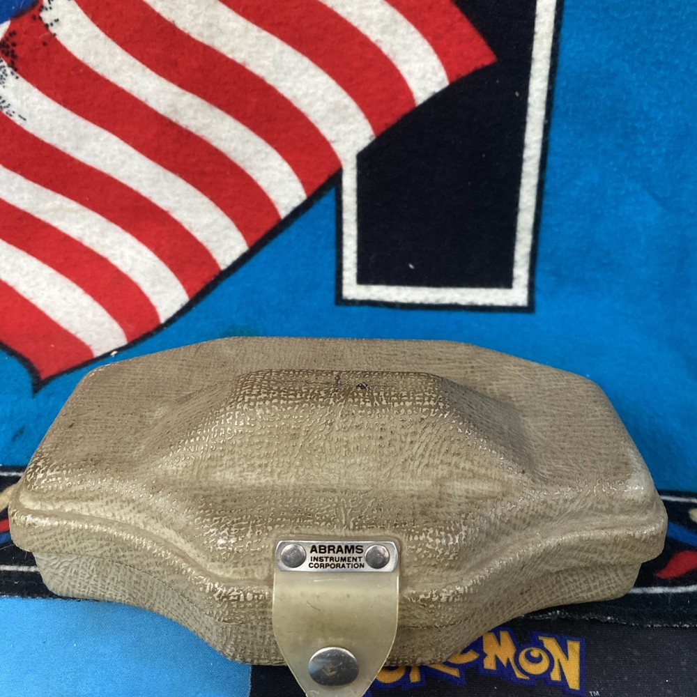 ABRAMS STEREOSCOPE Model CB-1 2-4 Viewer BLACK w CASE EUC