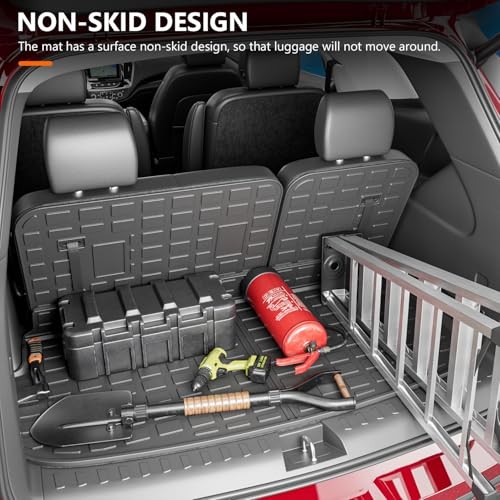 Cargo Mat Trunk Mat+Backrest Mat Compatible with 2018-2024 Chevy Traverse