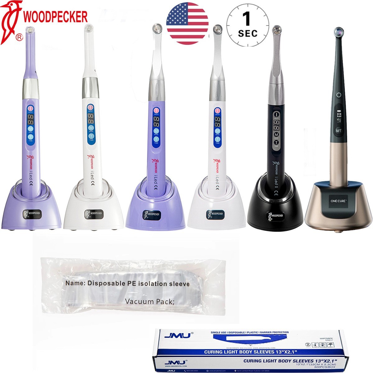 100% Woodpecker Dental i LED PLUS i LED II O-Star 1 Second Curing Light Lamp