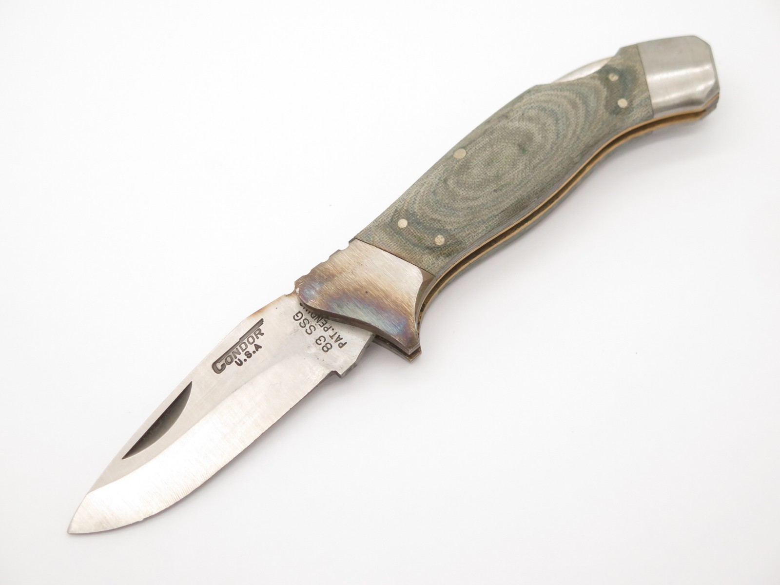 Vtg 1980s Condor 83 Seizo Imai Seki Japan 3.5" Folding Lockback Knife & Sheath