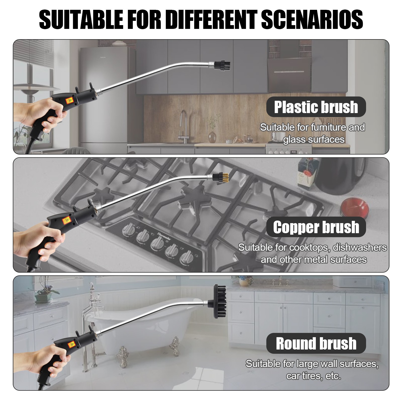 3500W Handheld Car Detailing Cleaning Machine High Temp Steam Cleaner Household