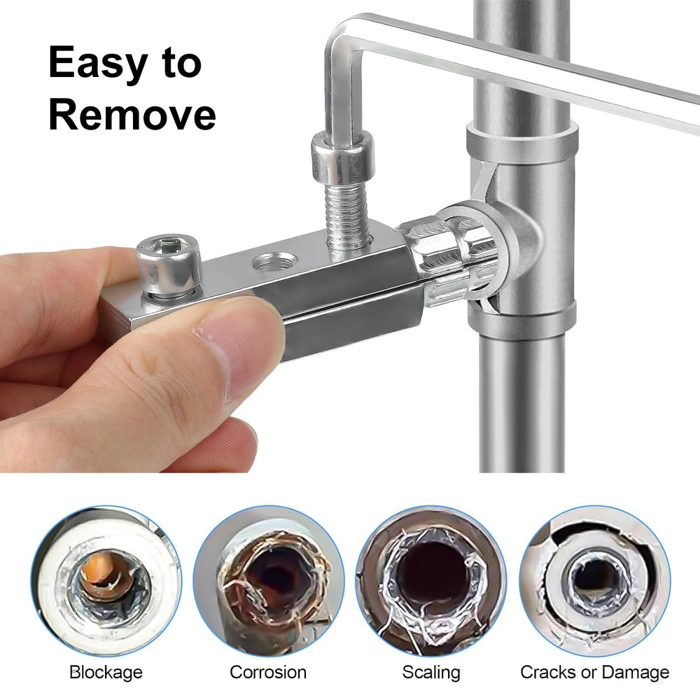 2x 1/2" 3/4" Broken Pipe Extractor Adjustable Faucet Valve Thread Remover Tool