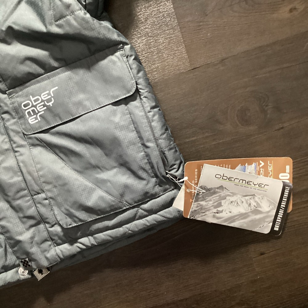 Obermeyer Juniors Grey Puffer Jacket Size 10