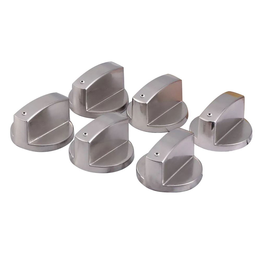 New 6pcs Universal Gas Stove Knobs Cooker Oven Kitchen Control Metal Replace