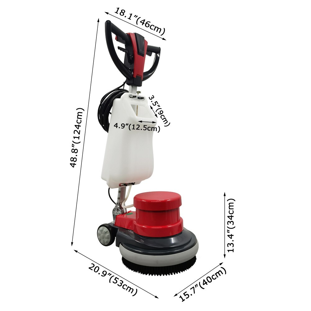 Automatic Floor Scrubber Cleaner Heavy Duty Polisher Floor Buffer Machine 110V