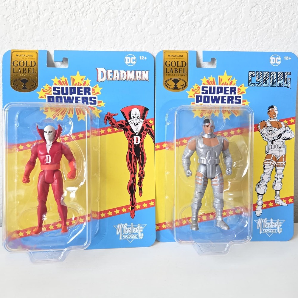 McFarlane Toys DC Super Powers CYBORG and DEADMAN Gold Label bundle